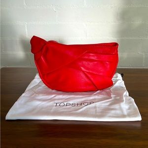 Topshop Leather Clutch